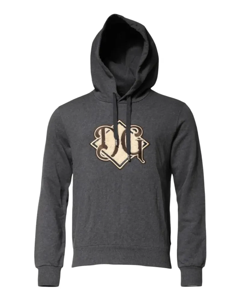 Dolce & Gabbana Hoodie mit Logo-Patch - Grau Grau
