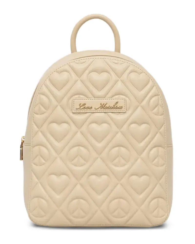 Moschino Gesteppter Rucksack - Nude Nude