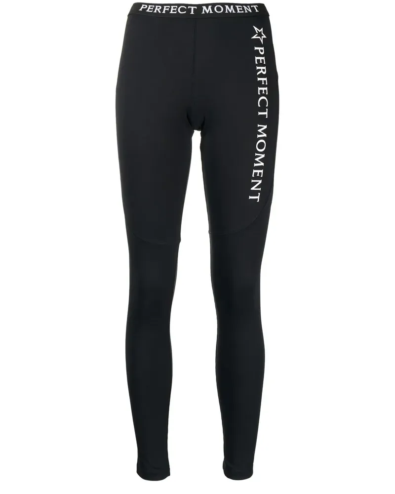 Perfect Moment Leggings mit Logo-Print - Schwarz Schwarz