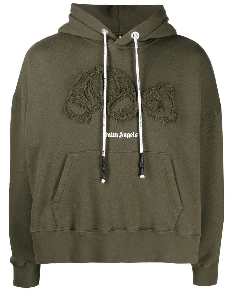 Palm Angels Hoodie mit Teddy-Applikation - Grün Grün