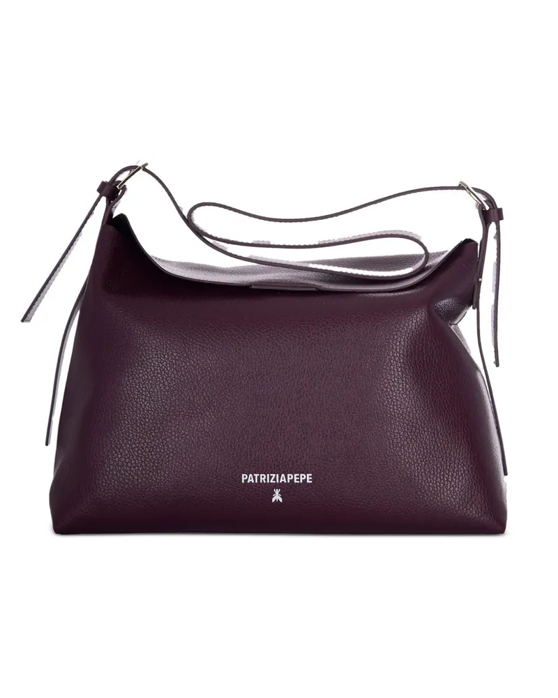 Patrizia Pepe Große Never Complete Schultertasche mit verstellbarem Riemen - Violett Violett