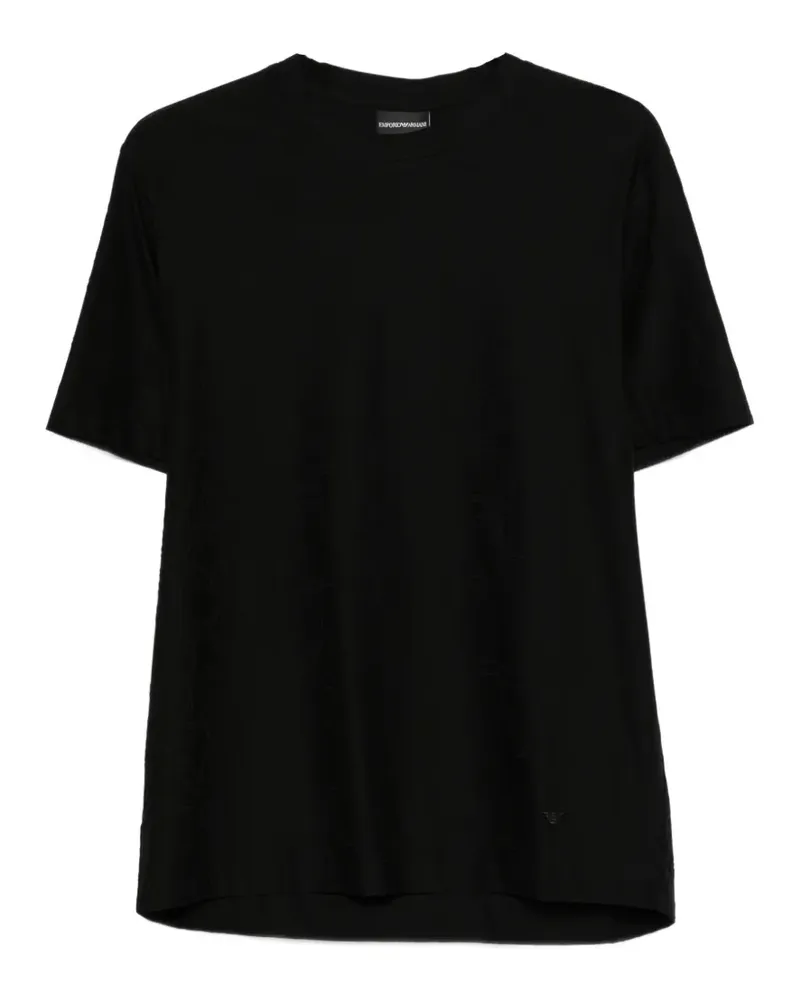 Emporio Armani T-Shirt mit Rundhalsausschnitt - Schwarz Schwarz