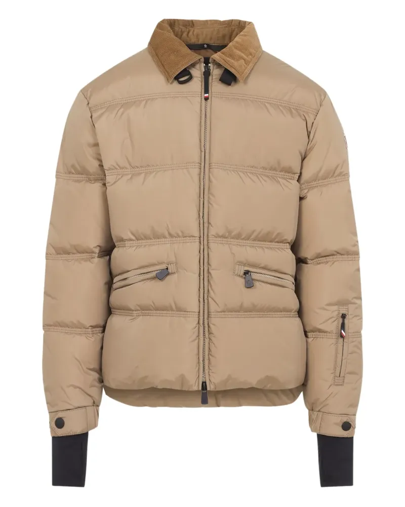 Moncler corduroy collar padded jacket - Nude Nude