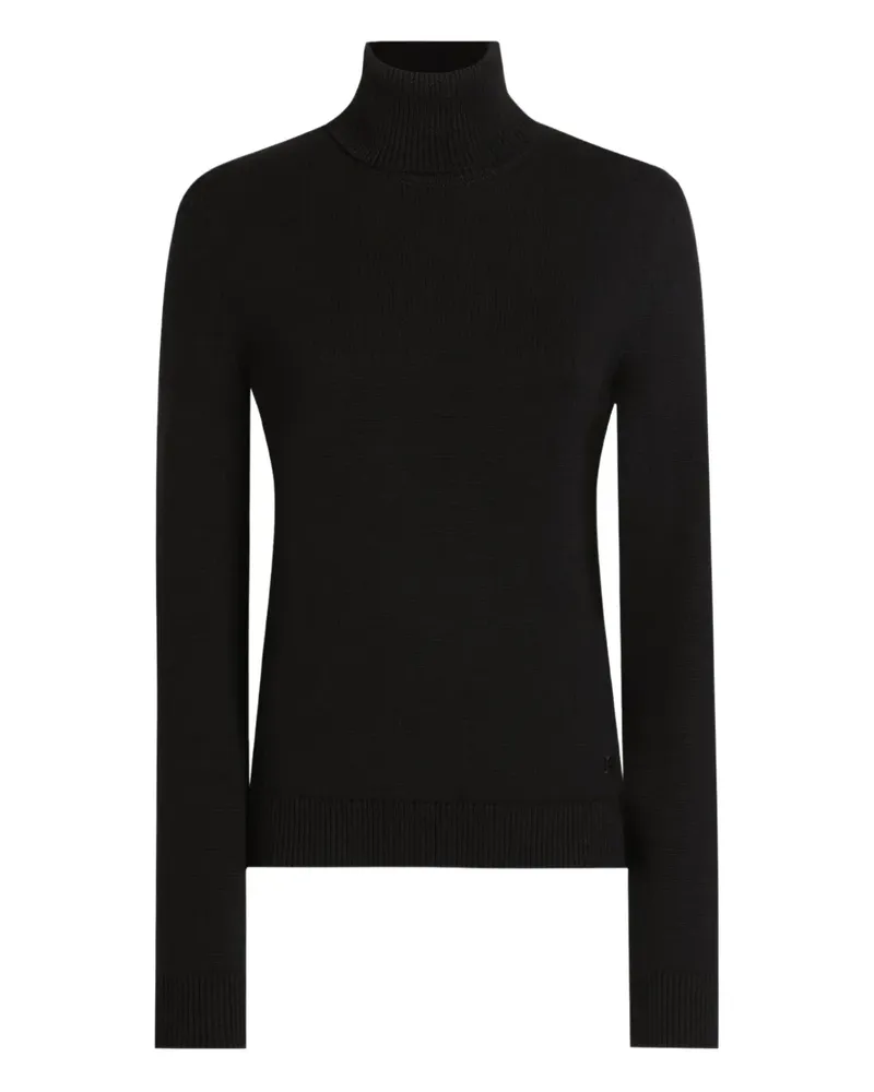 Dolce & Gabbana Gerippter Rollkragenpullover - Schwarz Schwarz