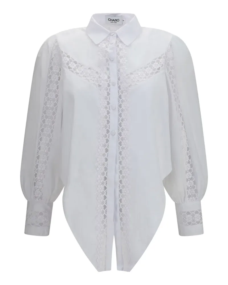 Charo Ruiz Devi lace-insert blouse - Weiß Weiß
