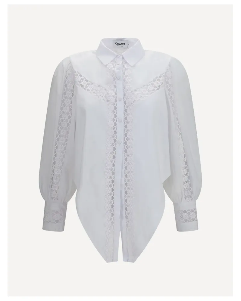 Charo Ruiz Devi lace-insert blouse - Weiß Weiß