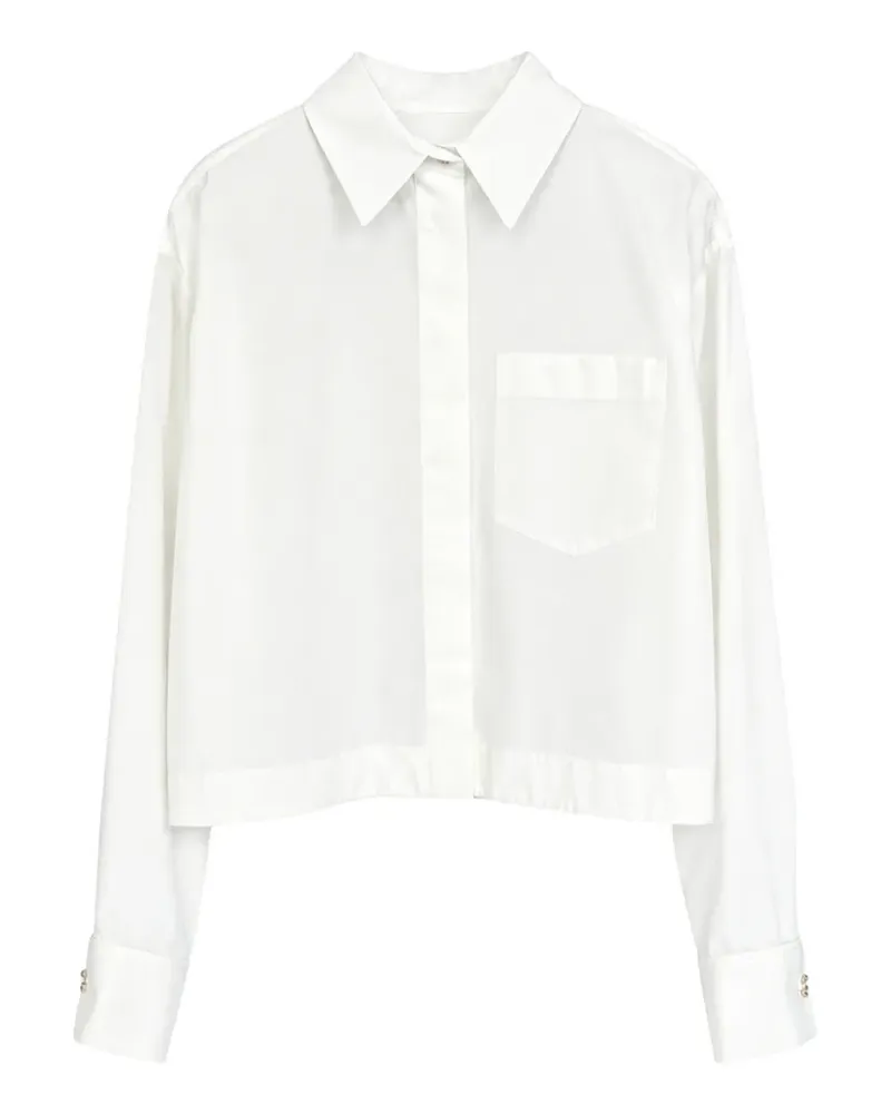 SPORTMAX Klassisches Cropped-Hemd - Weiß Weiß