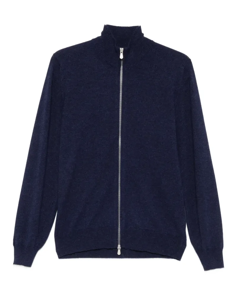 Brunello Cucinelli zip-up high-neck cardigan - Blau Blau