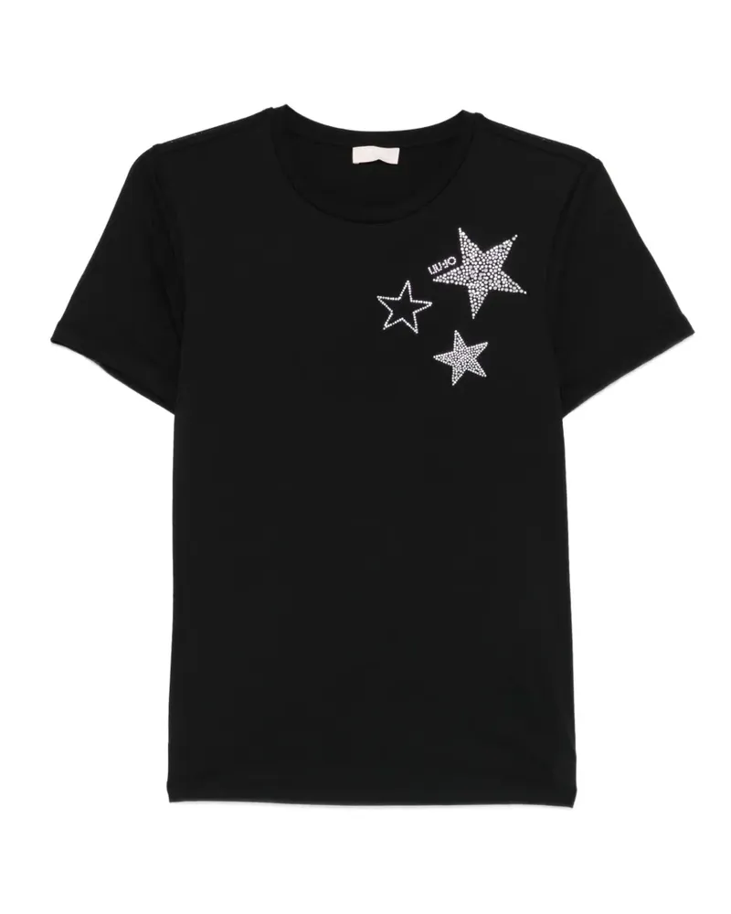 Liu Jo T-Shirt mit Stern-Verzierung - Schwarz Schwarz