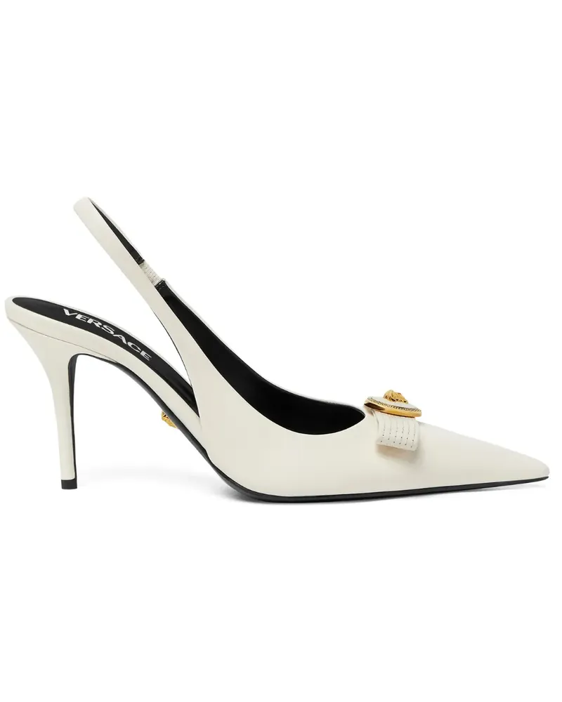 Versace 85mm leather pumps - Weiß Weiß