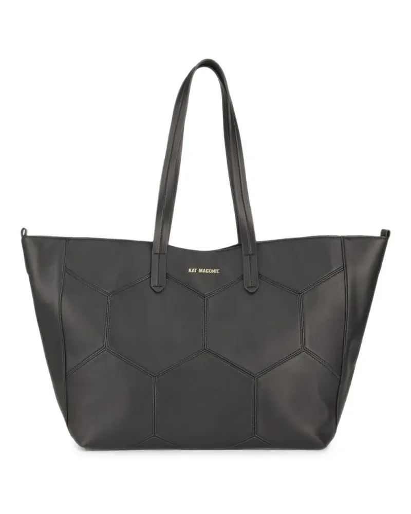Kat Maconie medium Charlotte geometric-stitched tote bag - Schwarz Schwarz