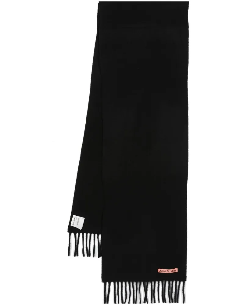 Acne Studios Schal mit Quasten - Schwarz Schwarz