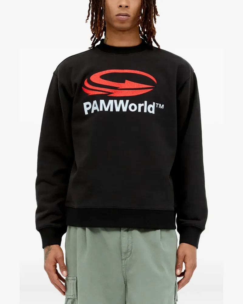 Perks and Mini logo-print fleece sweatshirt - Schwarz Schwarz