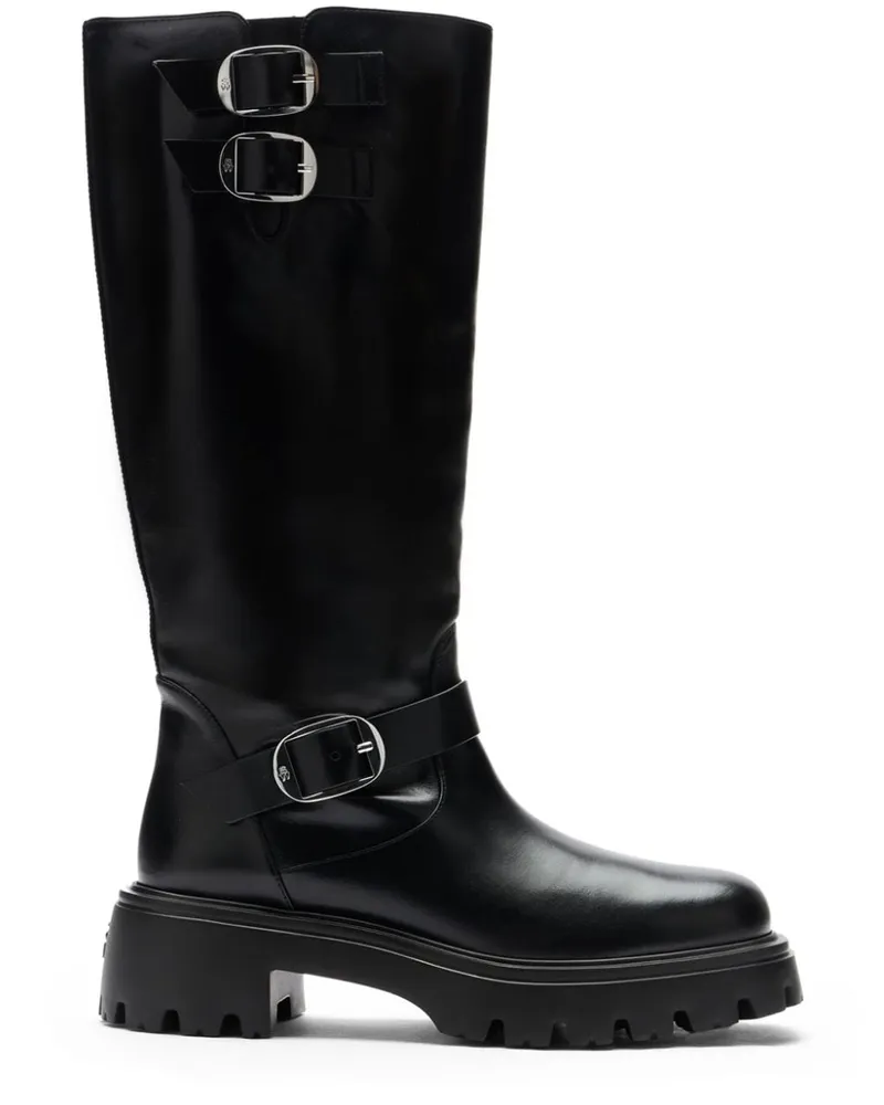 Stuart Weitzman Emerson Moto Stiefel - Schwarz Schwarz