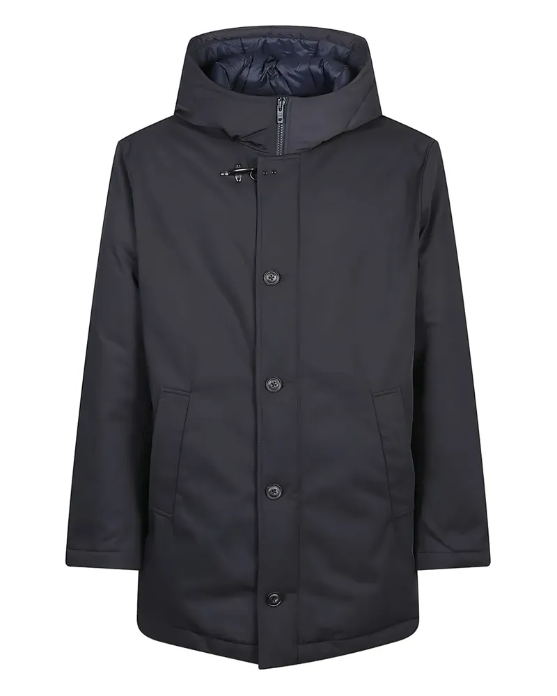 Fay button hooded jacket - Blau Blau