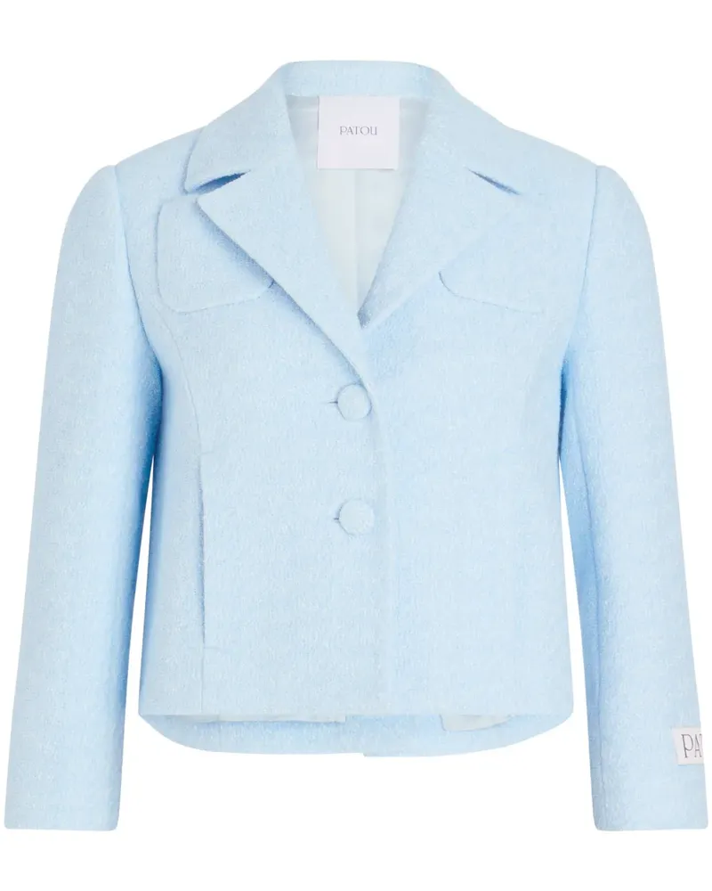Patou Cropped-Jacke aus Tweed - Blau Blau