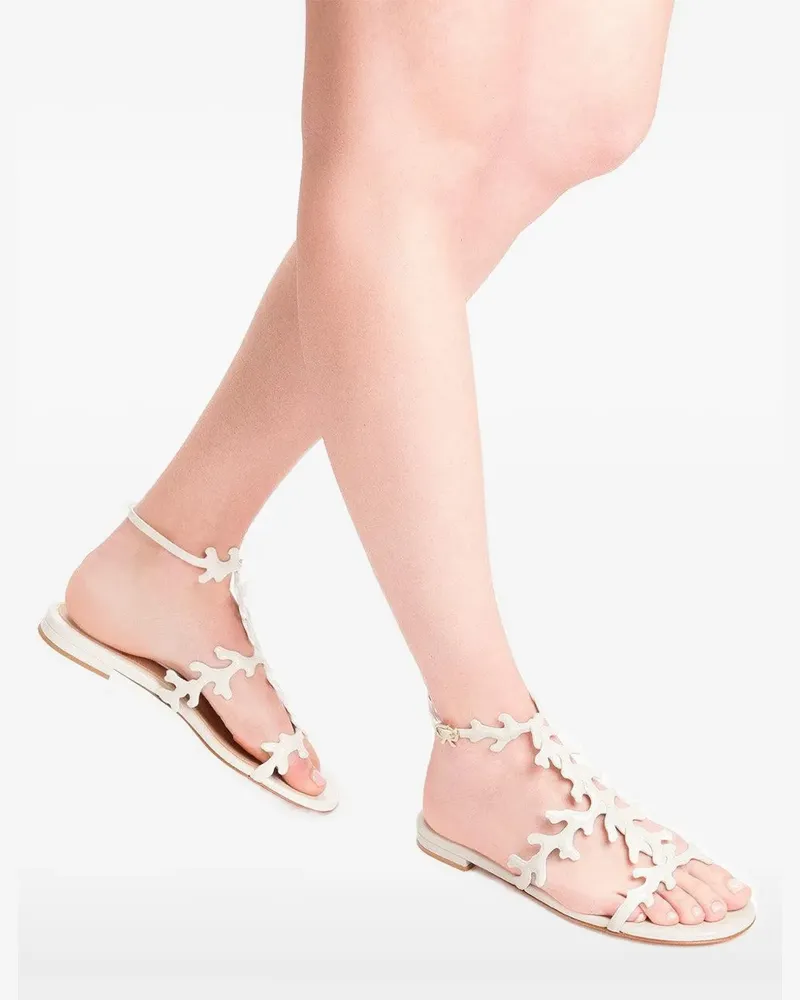 Gianvito Rossi cut-out detailing sandals - Weiß Weiß