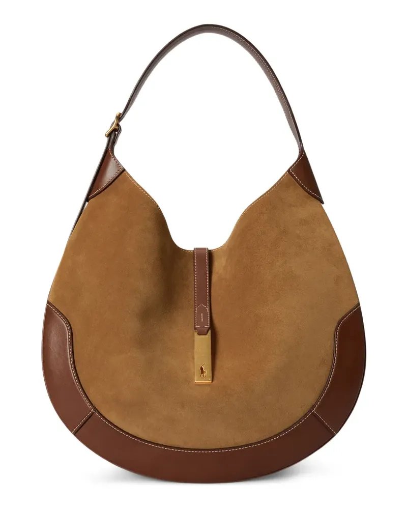 Ralph Lauren Große Schultertasche aus Wildleder - Braun Braun