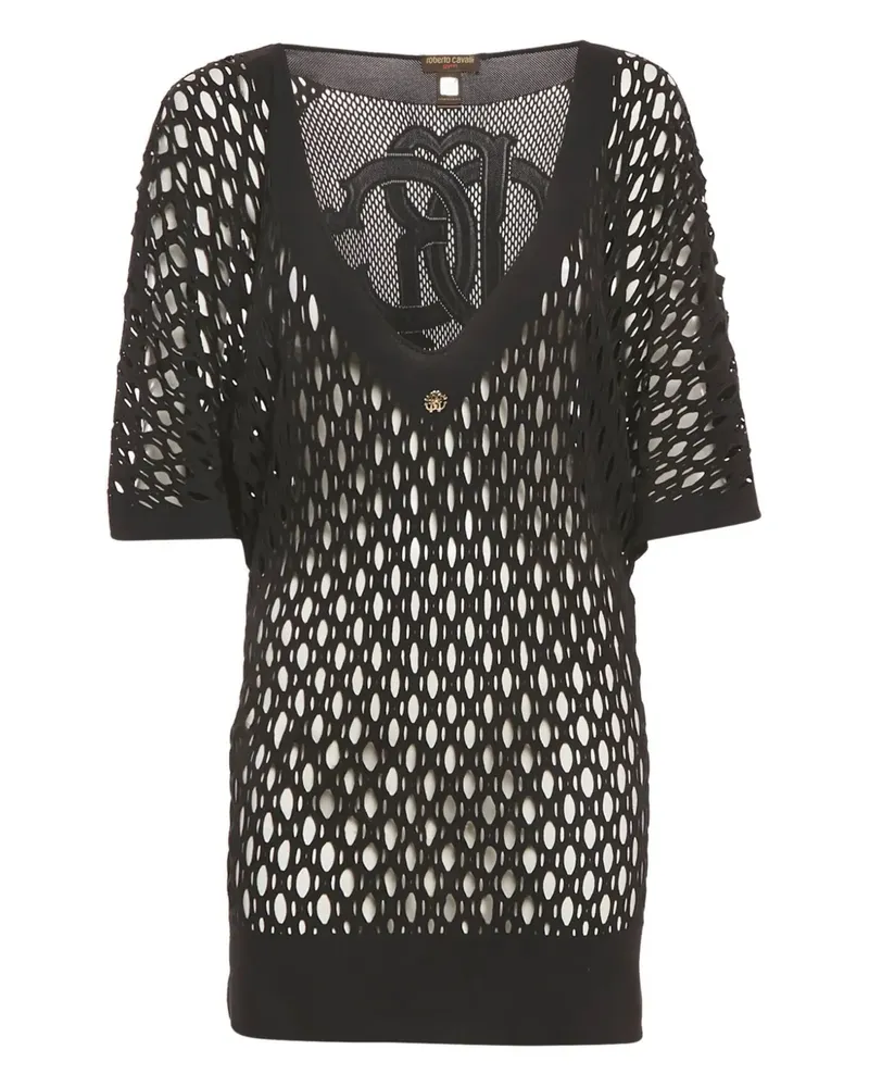 Roberto Cavalli T-Shirt mit Logo-Detail - Schwarz Schwarz