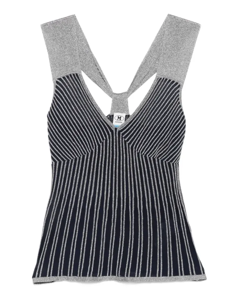 Missoni striped knitted top - Grau Grau
