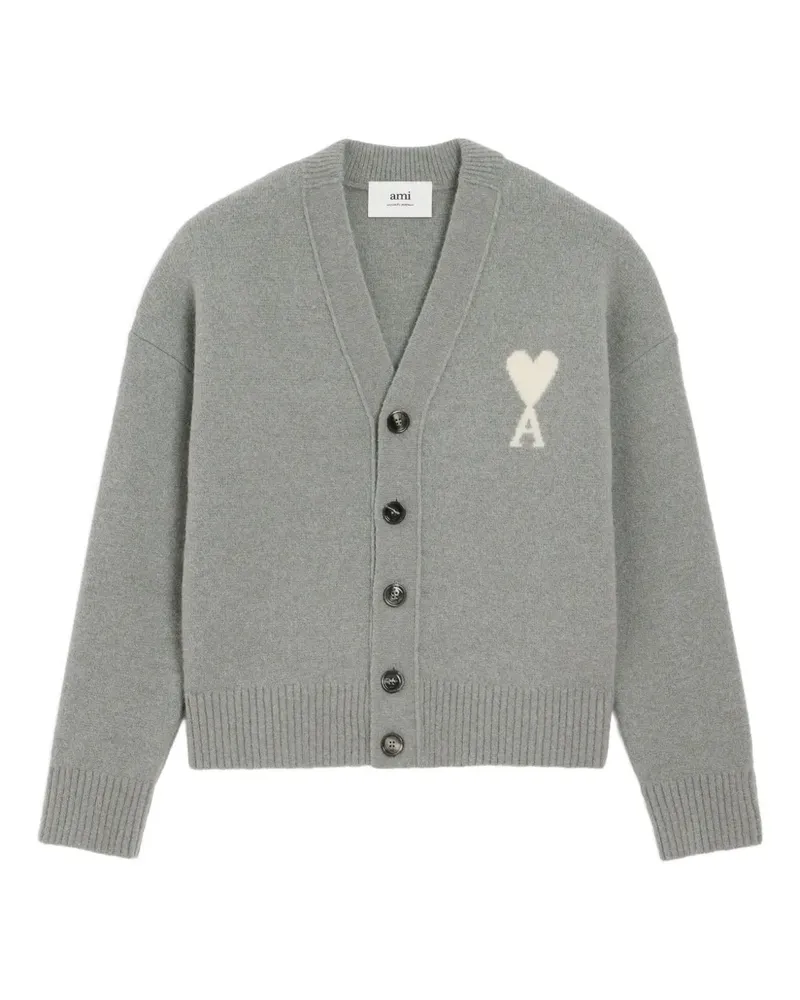 AMI Paris Ami de Coeur Cardigan - Grau Grau