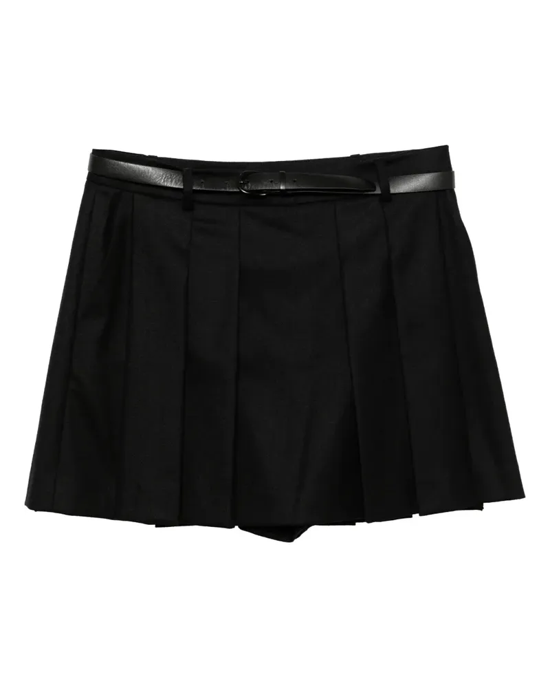 JUUN.J pleated skout - Schwarz Schwarz