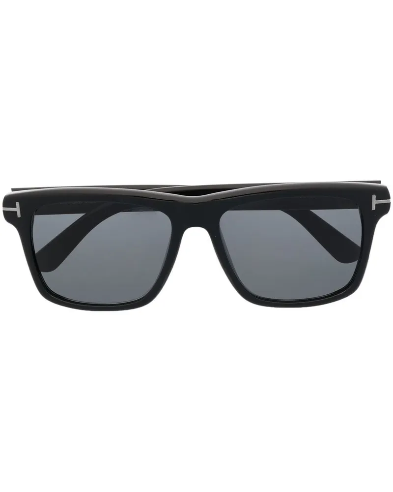 Tom Ford Sonnenbrille mit eckigem Gestell - Schwarz Schwarz