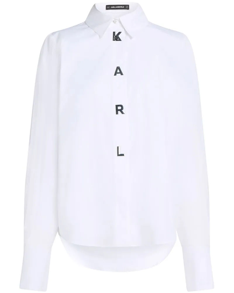 Karl Lagerfeld Letters Hemd - Weiß Weiß