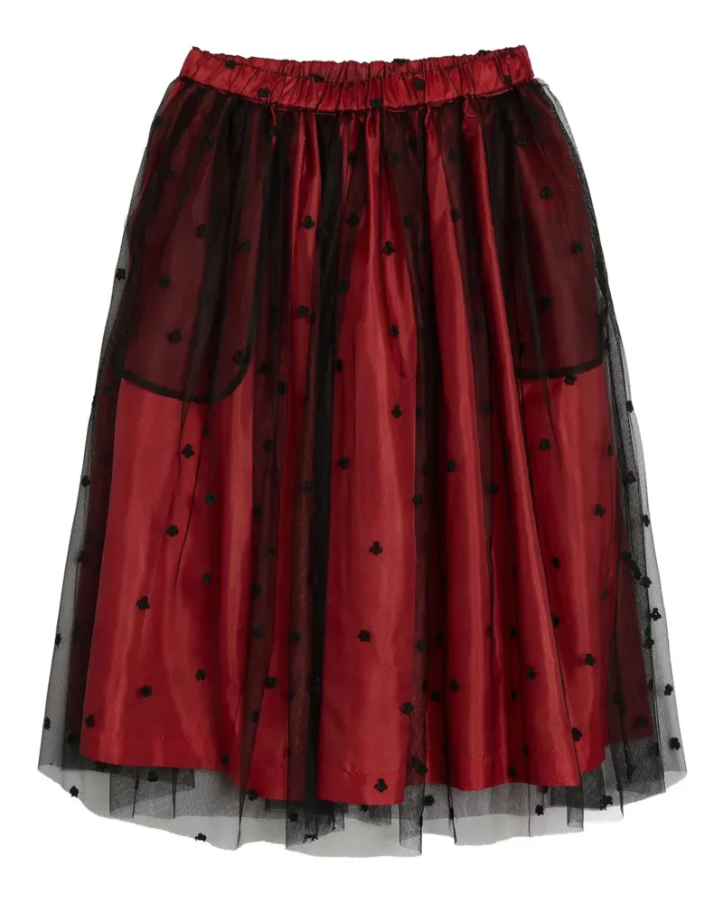 Comme des Garçons Rock mit Blumenmuster - Rot Rot