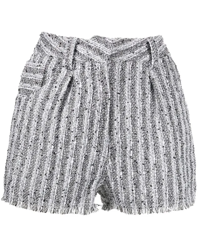 IRO Gestreifte Honza Shorts - Schwarz Schwarz