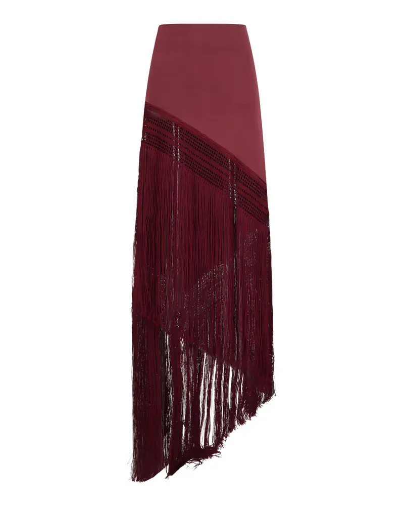 ANDAMANE Marisol fringe-trimmed skirt - Rot Rot