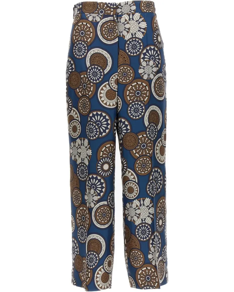 Max Mara Gerade Timeb Hose - Blau Blau