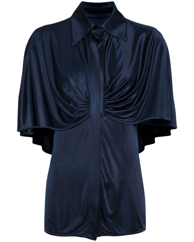 COSTARELLOS Jerseyhemd mit Glanzoptik - Blau Blau