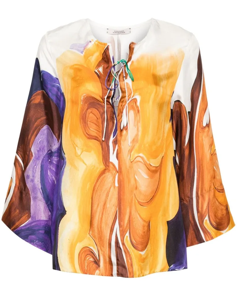 Dorothee Schumacher Bluse mit abstraktem Print Orange