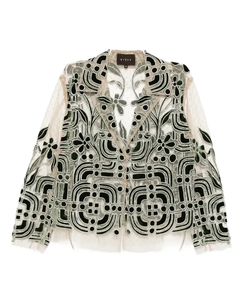 Biyan floral lace shirt - Nude Nude