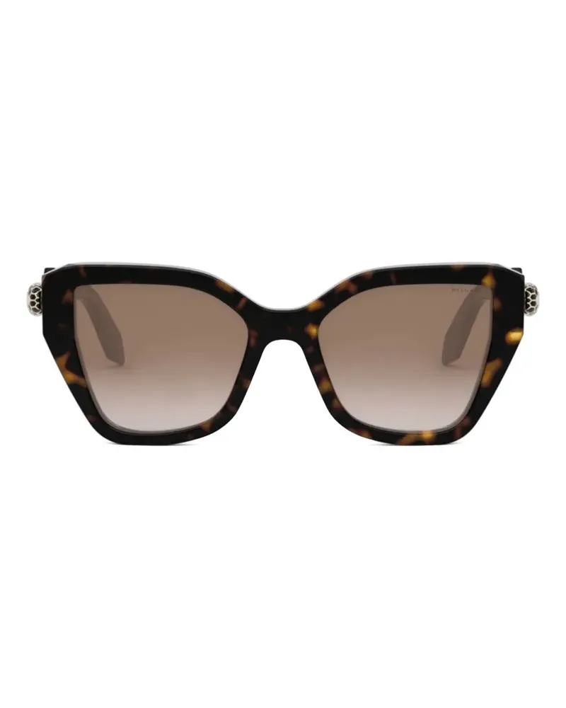 Bulgari Sonnenbrille mit Oversized-Gestell - Braun Braun
