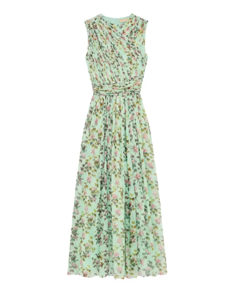 Ulla Johnson Celestina Seiden-Midikleid mit Blumen-Print - Grün Grün