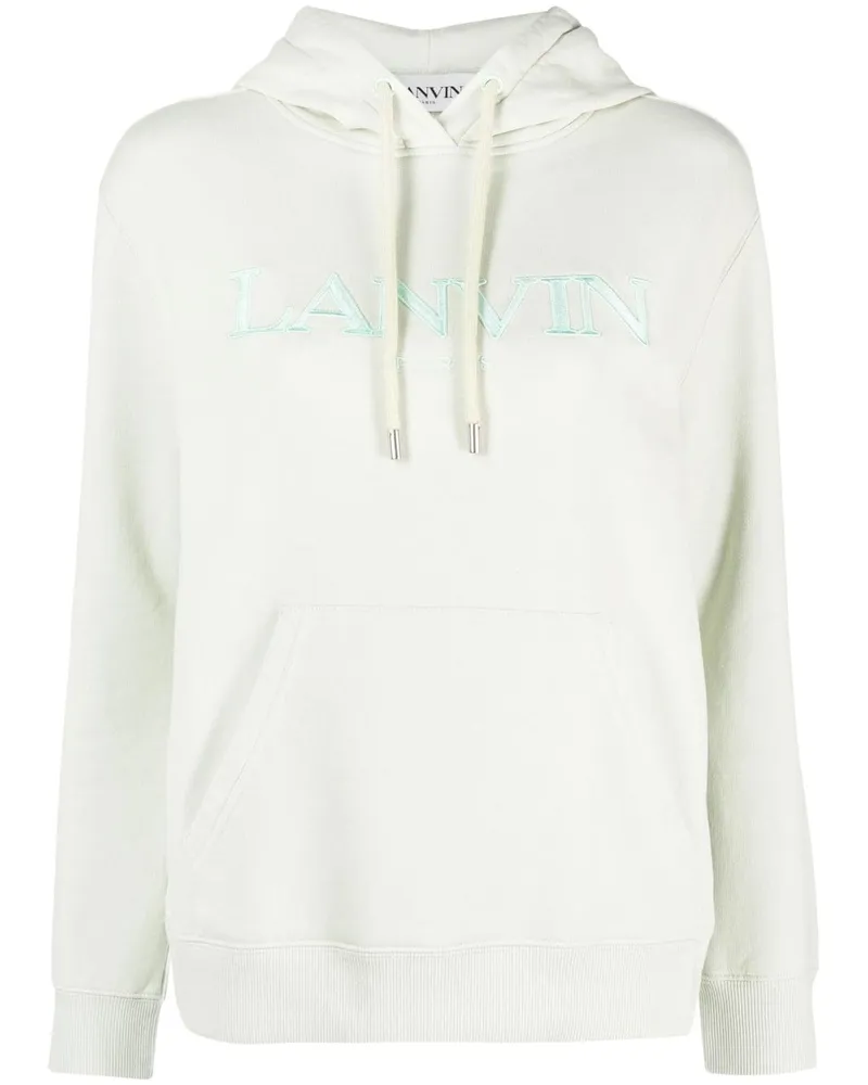 Lanvin Hoodie mit Logo-Stickerei - Grün Grün