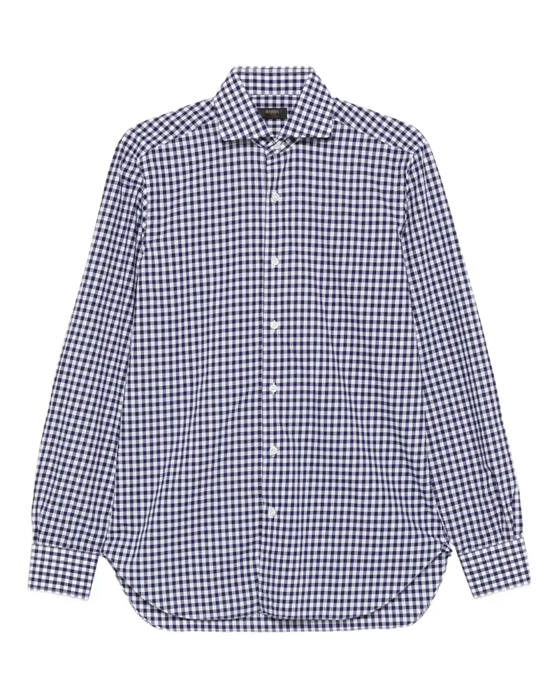 BARBA Hemd mit Vichy-Karo - Blau Blau