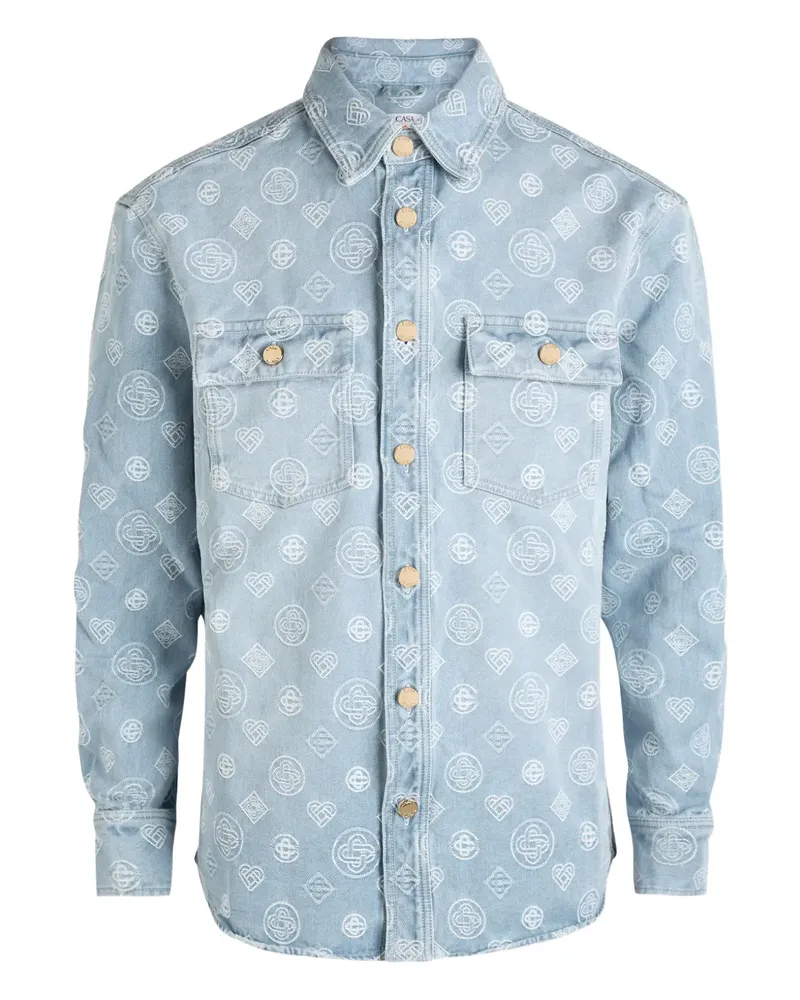 Casablanca Paris Hemd mit Tasche - Blau Blau