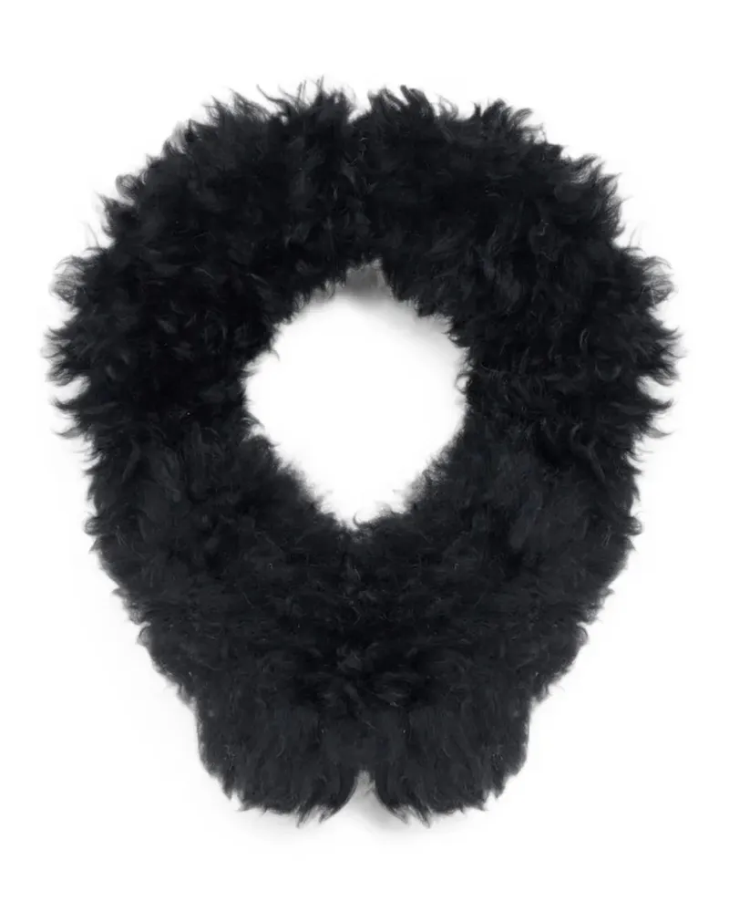 Yves Salomon shearling ear muffs - Schwarz Schwarz