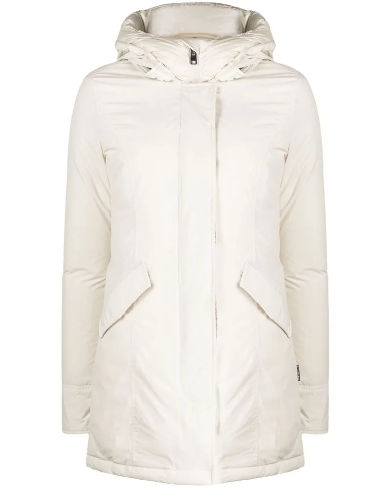 Woolrich Mantel mit Kapuze - Weiß Weiß