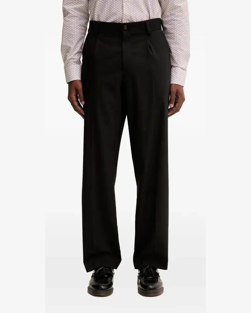 HUGO BOSS button-fastening trousers - Schwarz Schwarz