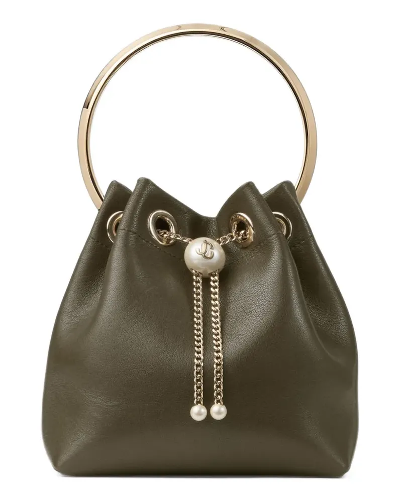 Jimmy Choo Bon Bon Beuteltasche aus Biker-Leder - Grün Grün