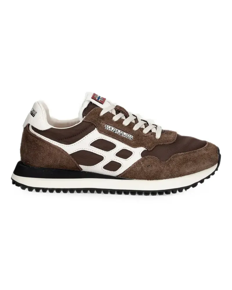 Napapijri Logo-Sneakers mit Wildledereinsätzen - Braun Braun