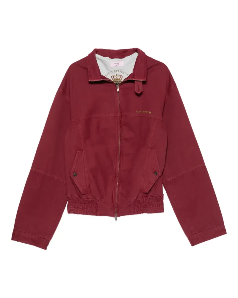 Martine Rose logo-embroidered harrington jacket - Rot Rot