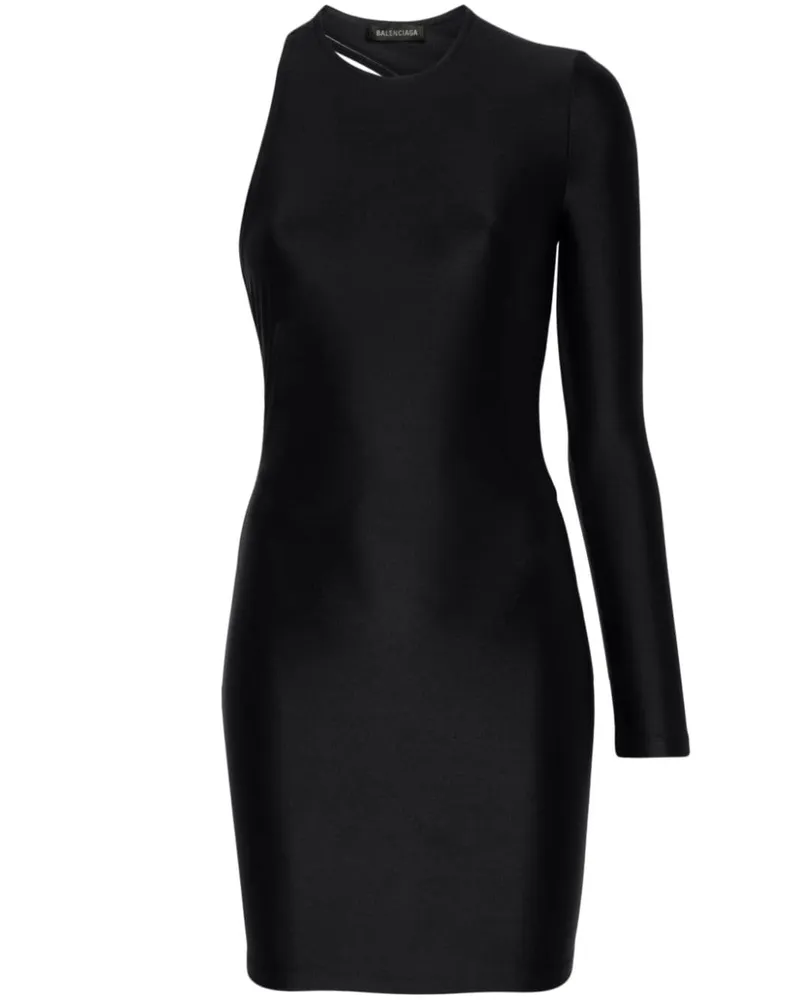 Balenciaga Asymmetrisches Minikleid - Schwarz Schwarz
