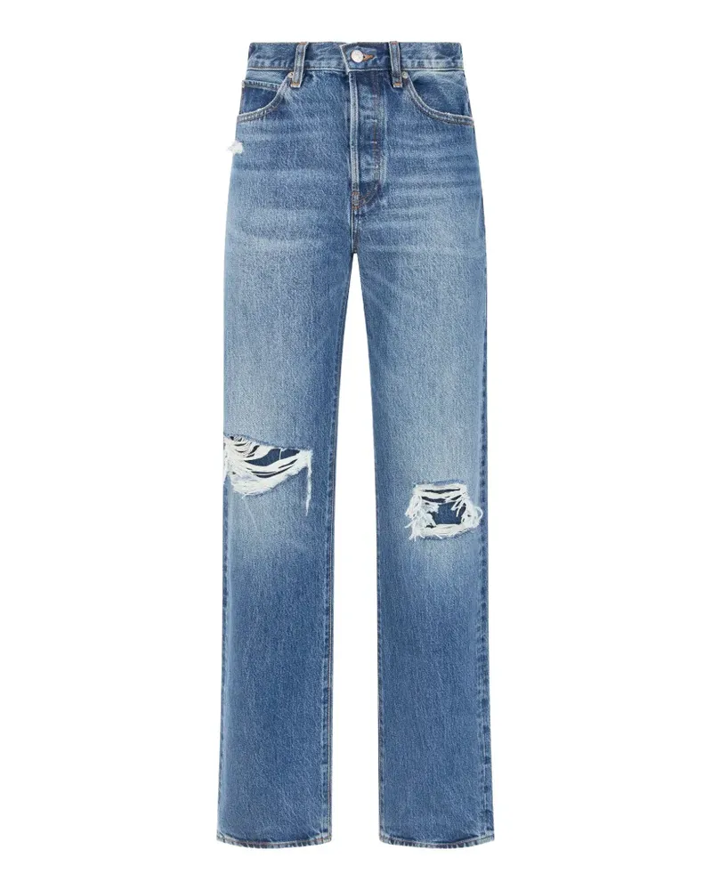 Frame Denim distressed straight-leg jeans - Blau Blau
