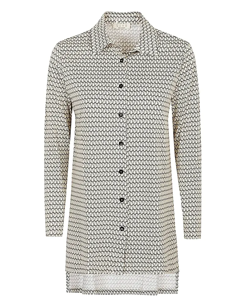 SIYU long-sleeve polo-collar shirt - Nude Nude