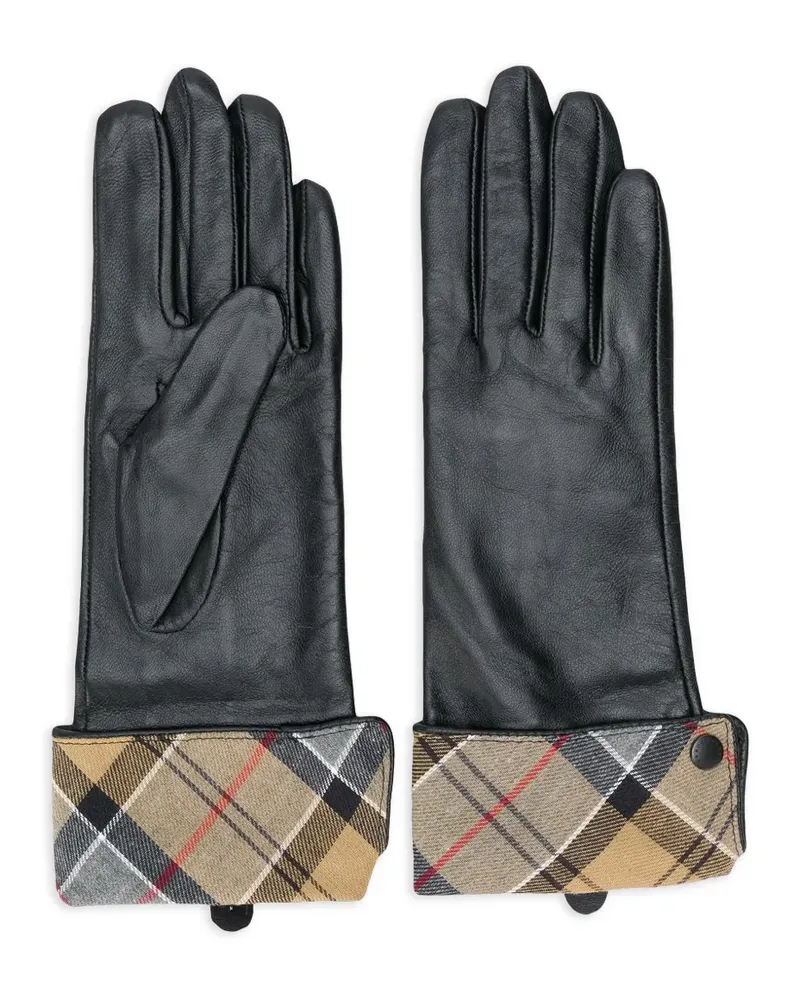 Barbour Handschuhe mit Karofutter - Schwarz Schwarz